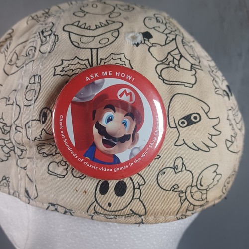 2010 Nintendo Super Mario Bioworld Bros All Over Print Fitted Baseball Cap 14+ - Picture 4 of 6