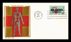 DR JIM STAMPS US COVER BLOOD DONORS SAVE LIVES FDC COLORANO SILK CACHET