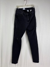 Time and Tru womens high rise skinny jeans size 4 stretch black charcoal wash