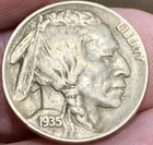 1935d Buffalo nickel nice original XF Condition Coin Full Horn no issues