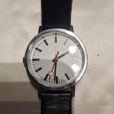 RETRO RAILROAD STYLE SWISS MEN'S LADIES CHROMED QUARTZ WATCH ''BUBU''