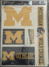 WinCraft 11x17 Michigan Wolverines Go Blue Stickers Ultra Decal Set Early 2000s