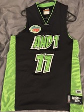 AND1 Mixtape Authentics 2006 Tour Rare AIR UP THERE Jersey Size XS Green Black