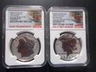 Morgan & Peace Silver Dollar Set 2023-S Reverse Proof MS-69 NGC First Release