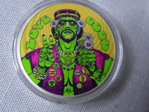 Love Good 1 oz SILVER Round PEACE LOVE  Hayleybug  056/100