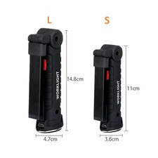 COB LED Magnetic Work Light Rechargeable Inspection Torch Lamp Flexible Cordless