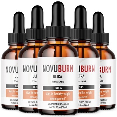 (5 Pack) NovuBurn Drops Natural Health & Fitness Support Novu Burn 150 Servings
