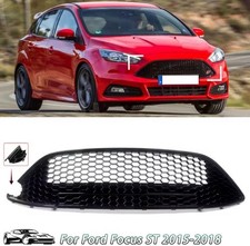 Gloss Black Honeycomb Front Grille For Ford Focus ST MK3.5 2015-2018.