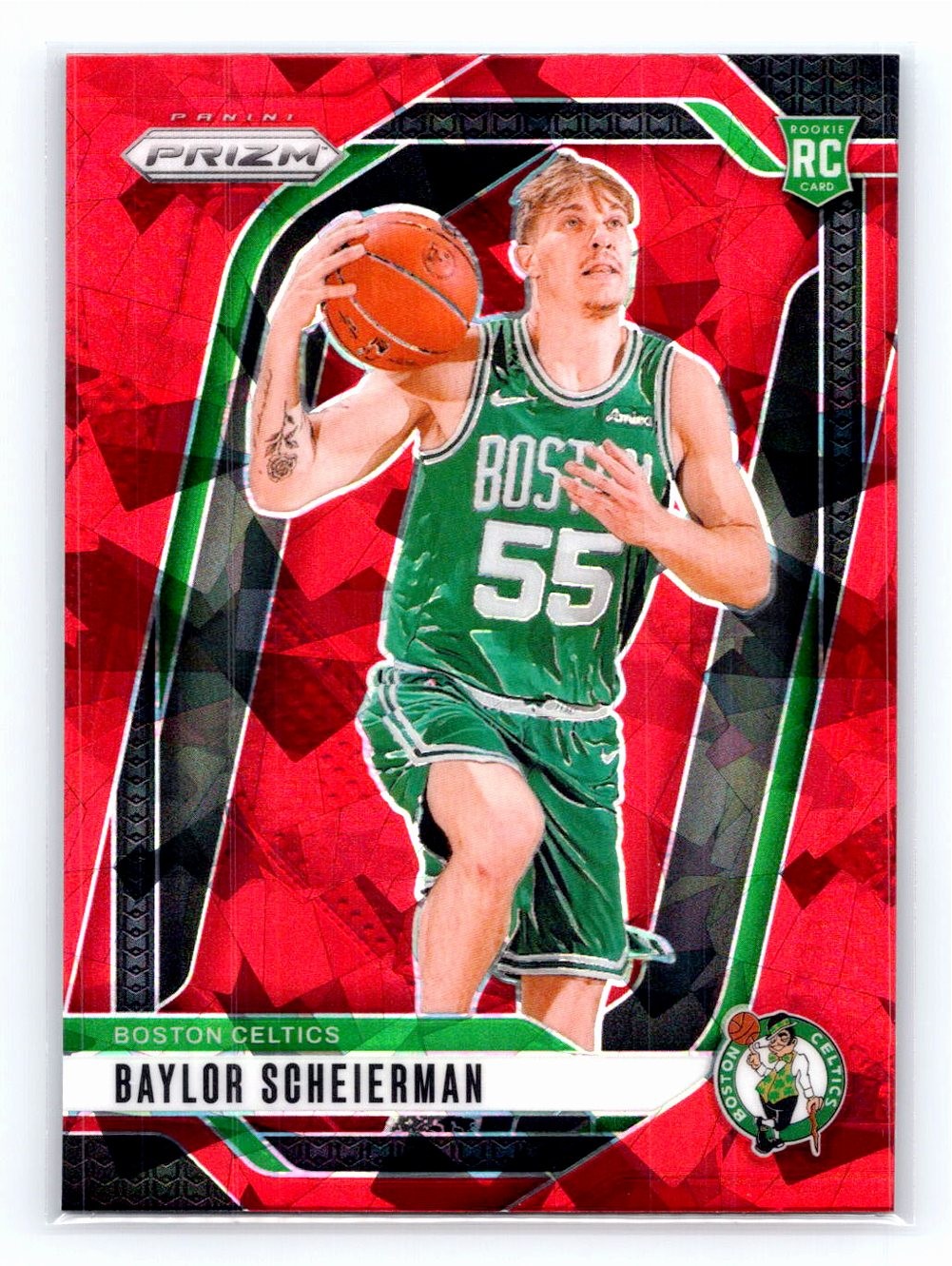2024-25 Panini Prizm #236 Baylor Scheierman Prizms Red Ice