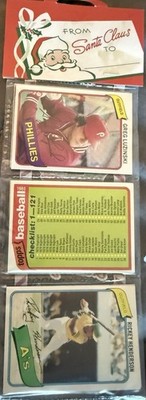 1980 Topps Holiday Rack Pack Rickey Henderson Rookie Card R.C. Showing 
