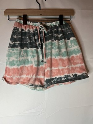 Sweet Lovely By Jen Striped Multicolor Workmen s Lounge Shorts Comfy Cozy Size S