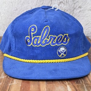 Vintage NHL Buffalo Sabres Corduroy Rope Hat Captain Cap Embroidered Snapback