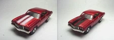 1970 CHEVELLE 2 CANDY RED BODIES.  WHITE STRIPE & BLACK STRIPE LIQUIDATION SALE