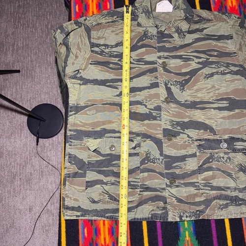 Vintage Robett Mfg Co Mens Tiger Stripe Camo Utility Shirt Jacket Med Cotton image 7