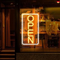 Neon Schild, Leuchtreklame Open Led Neonlicht, Acryl Neon Sign Angetrieben Durch