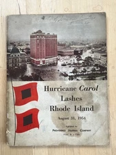 "HURRICANE CAROL LASHES RHODE ISLAND" 1954 PB VG AMAZING PHOTOS!