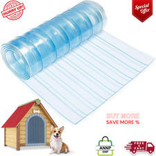 15.7 in X 4.9 Ft Dog Door Replacement Flaps, Plastic Vinyl Strip For DIY Doghous