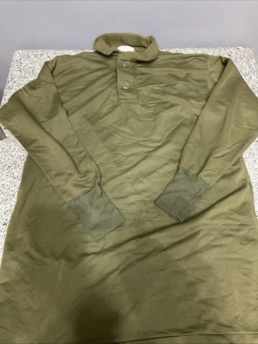 VTG 60s- 70s US Army Military Vietnam Era LS Sleeping Shirt Nylon Sz. MEDIUM