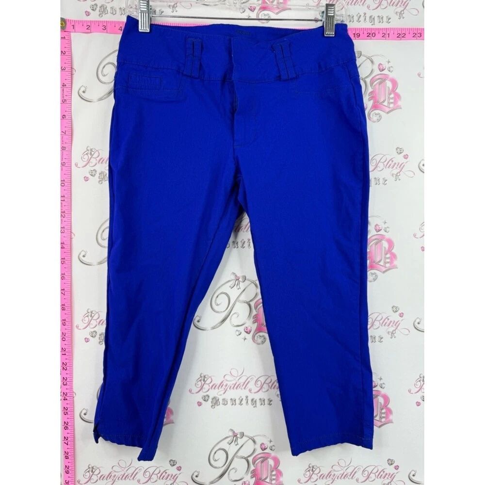 INC International Concepts capri pedal pusher bright Royal Blue Cropped Pants