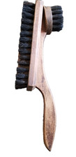 Vintage 12" Shoe Shine Brush Wooden Handle Brushes on Both Sides