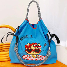 Sanrio Hello Kitty Ball Chain Tote Bag Sunkissed Sea Japanese Eco Shopping Bag