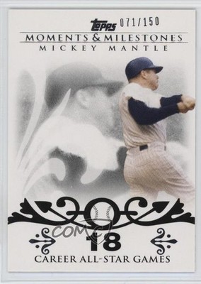 2008 Topps Moments & Milestones 71/150 Mickey Mantle #7 HOF 05k6