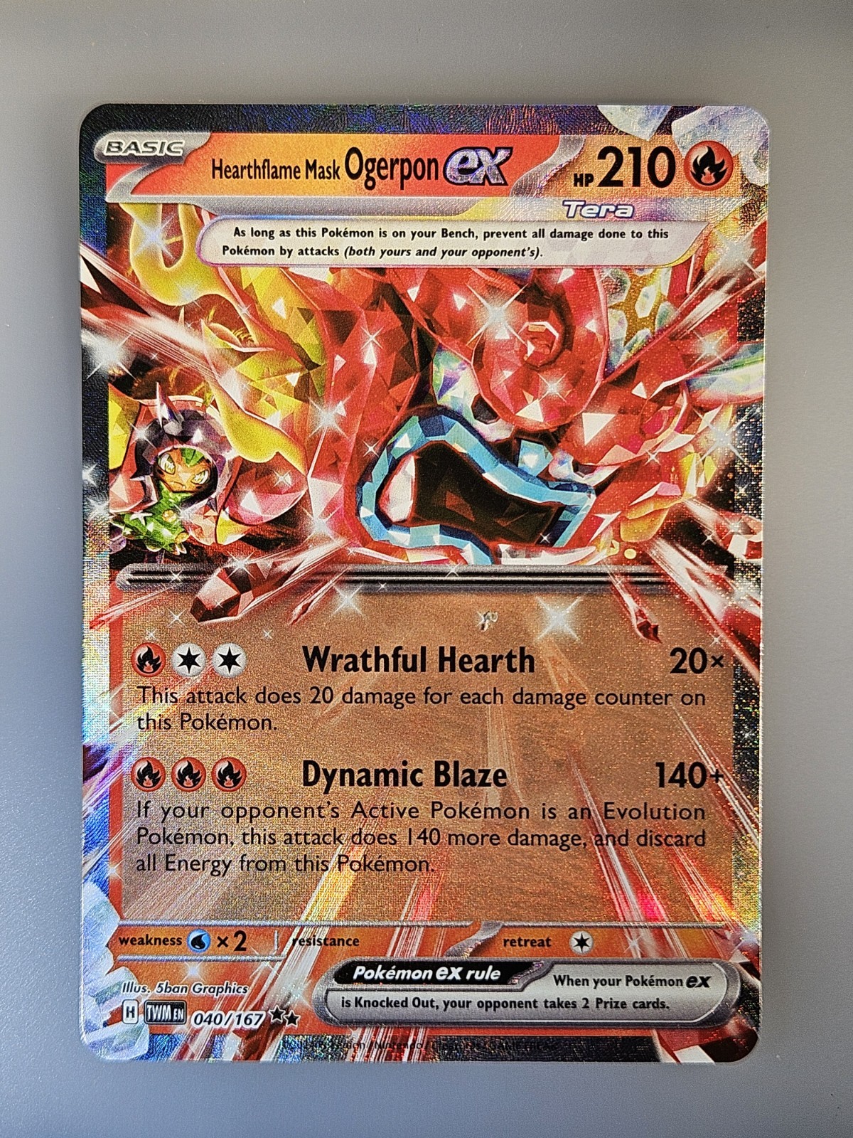 Hearthflame Mask Ogerpon ex - Double Rare SV: Prismatic Evolutions 017/131 NM