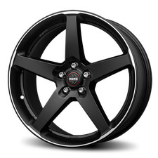 CERCHIO IN LEGA PER SKODA YETI 8,0J17" 5X112 42 72,30 MOMO FIVE NERO OPACO DIAMA