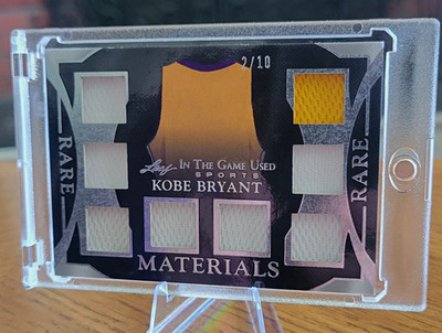 2025 Leaf In The Game Used Kobe Bryant Rare Materials OCTO PATCH /10 Gold Swatch