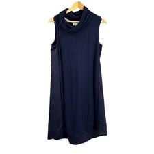 Anthropologie Saturday Sunday Women's Navy Blue Mixed Media Cowl Dress Size XS