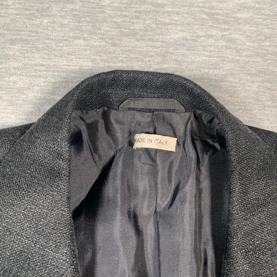 Vestimenta Blazer Sport Coat Mens 42R Charcoal Linen Silk Wool Made in Italy - Image 4 of 4