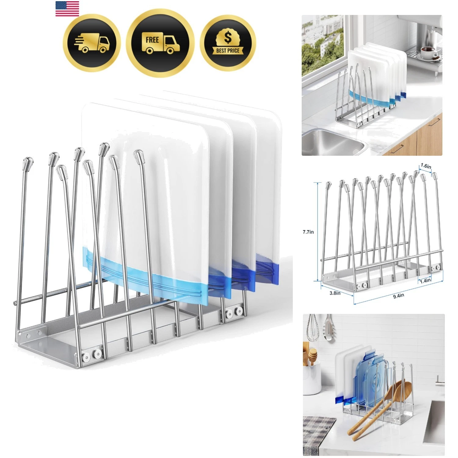 Reusable Bag Drying Rack, Foldable Metal Stand for Reusable Ziplock & Silicon...
Opens in a new wind