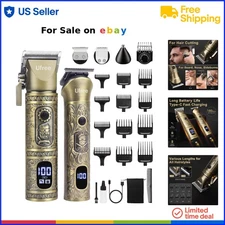 Men's Grooming Kit Hair Clippers Beard Trimmer Electric Razor Set Cordless
