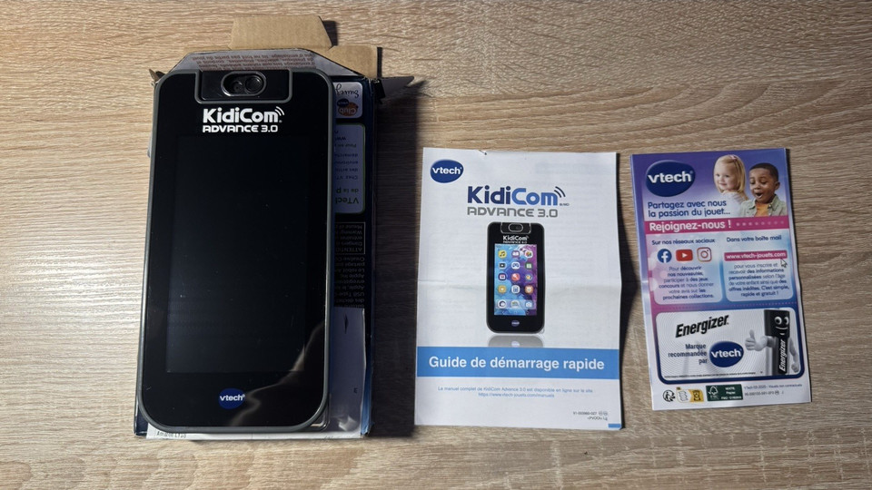 VTech KidiCom Advance 3.0 – Schwarz – Französische Version (FR) – Top Zustand!