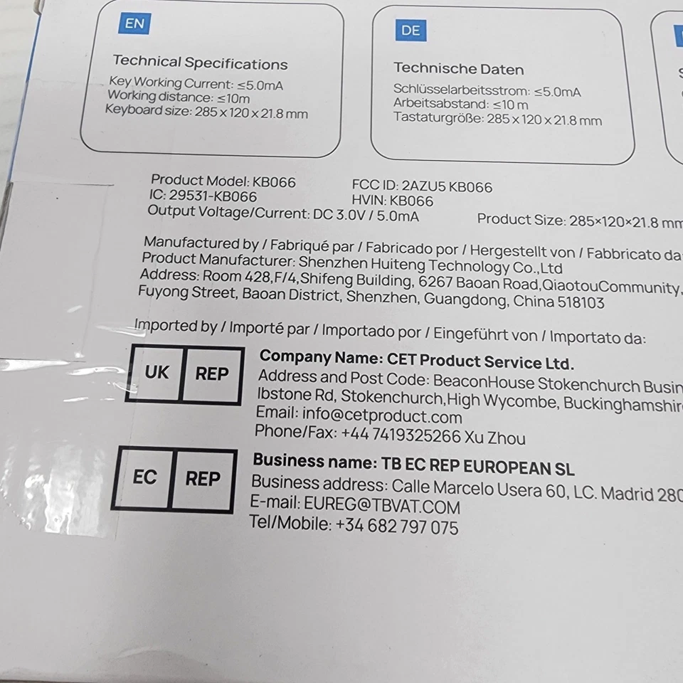 OMOTON KB066 Wireless Keyboard Rose Gold Slim Compact Portable - Image 4 of 4