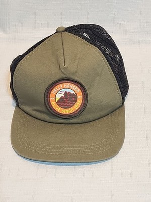 Helly Hansen Olive Green Black HH Alive Since 1877 Patch Trucker Hat Adult OSFA