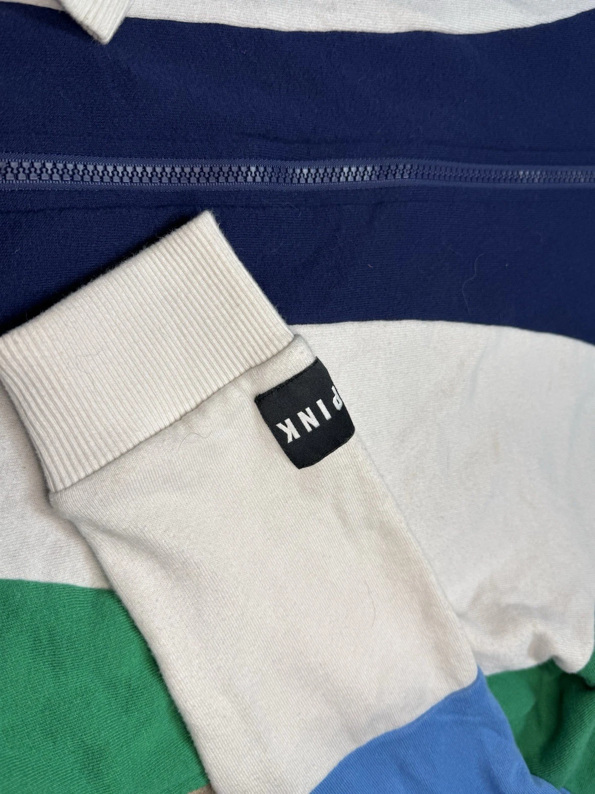 UNDERCOVER Felpa rosa Victoria's Secret con cappuccio zip intera donna blu medio NO STRINGHE