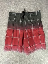 Ocean Pacific OP Swim Trunks Shorts Mens Size Large 36/38 Red White Stripes