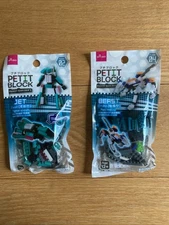 DAISO PETIT BLOCK - Lot Of 2 Robot Builders Series Jet And Beast