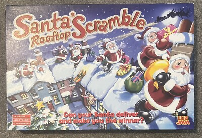 Santa's Rooftop Scramble - Christmas Board Game (2011) Luz Java - Complete / VGC