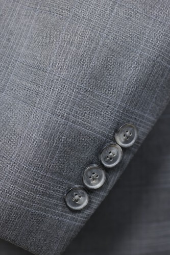 JOSEPH JOS A BANK mens gray plaid WOOL SLIM sport coat suit jacket blazer 44 L - Picture 10 of 15