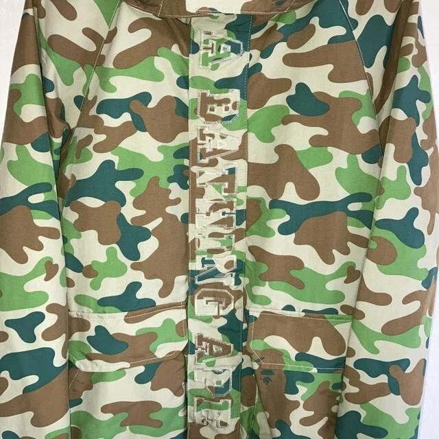 A BATHING APE (BAPE) Giacca snowboard uomo A Bathing Ape taglia S originale montagna felpa con cappuccio mimetica JPN