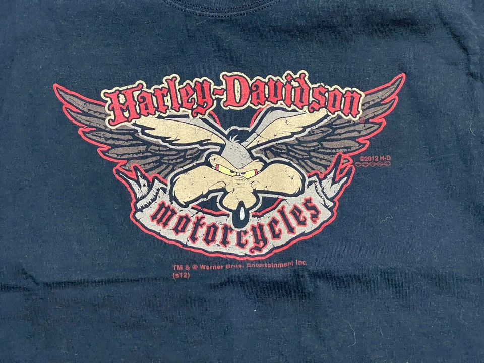 Harley Davidoson Motorcycles Shirt, Youth Boys Size Small, Looney Tunes - Image 3 of 4