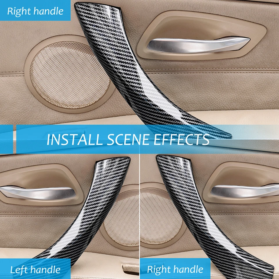 Door Panel Handle Pull Interior Trim Cover For BMW E90 325i 328i 335i 330i 06-11 Foto 4 de 4