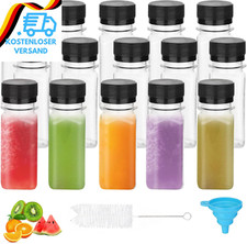 15 Stück Kleine Flaschen Zum Befüllen 60Ml Ingwer Shot Flaschen Zum Befüllen Pla