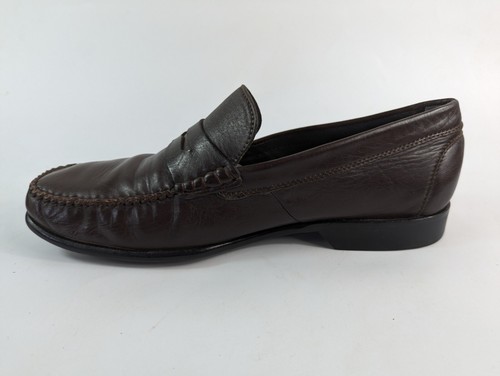 Roland Cartier Brown Leather Penny Loafers UK 8.5 - Picture 2 of 5