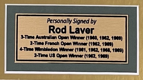 ROD LAVER Signed Photo 8x12 + Tennis Racquet +Ball +Photo Collage Box FRAMED COA - Picture 4 of 7