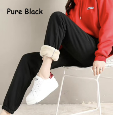 Pantalon Chaud Pour Femme - Legging Doublé En Polaire - Pantalon D'hiver Doublé En Polaire - Pantalon De Jogging Ample Pour Femme Avec Poches - Pantalon Taille Haute En Velours Côtelé, Gris