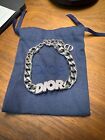 Dior Italic Link Bracelet, White Crystal Designer Bracelet One size Authentic