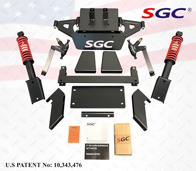 SGC 6'' HD Coil-Over Shocks A-Arm Lift Kit for YAMAHA DRIVE2 ELECTRIC Golf Cart